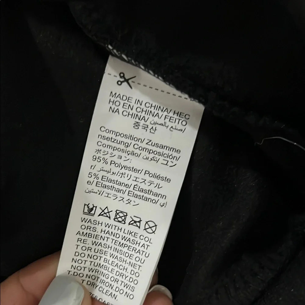 NWOT Black Sweatshirt with Silver Angel Wings - Picture 4 of 4